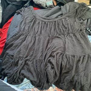 Woman’s vintage black top size XL made in Hong Kong